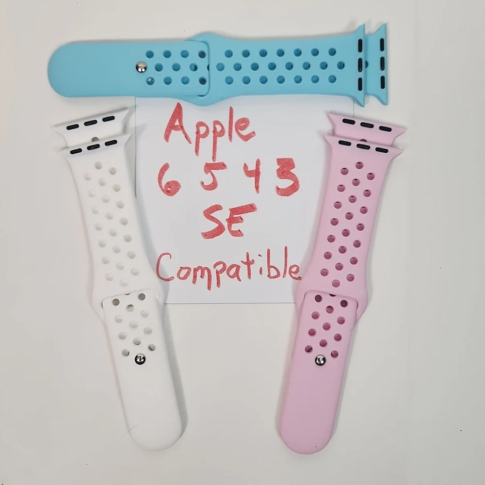 22 mm lug Apple Watch Compatible 3 band latex snap band set for MEN, NWT
